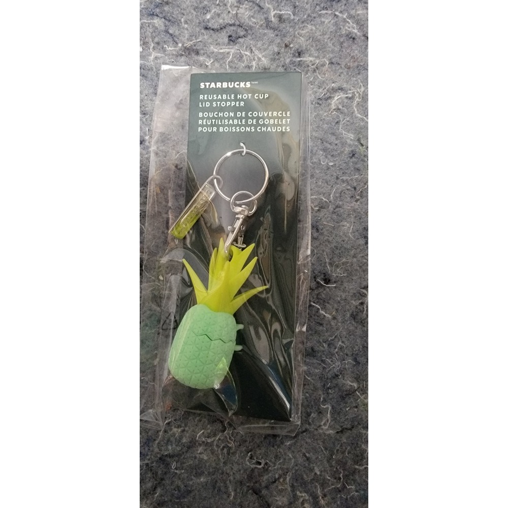 Starbucks Green Pineapple Key Chain or Hot Cup Stopper